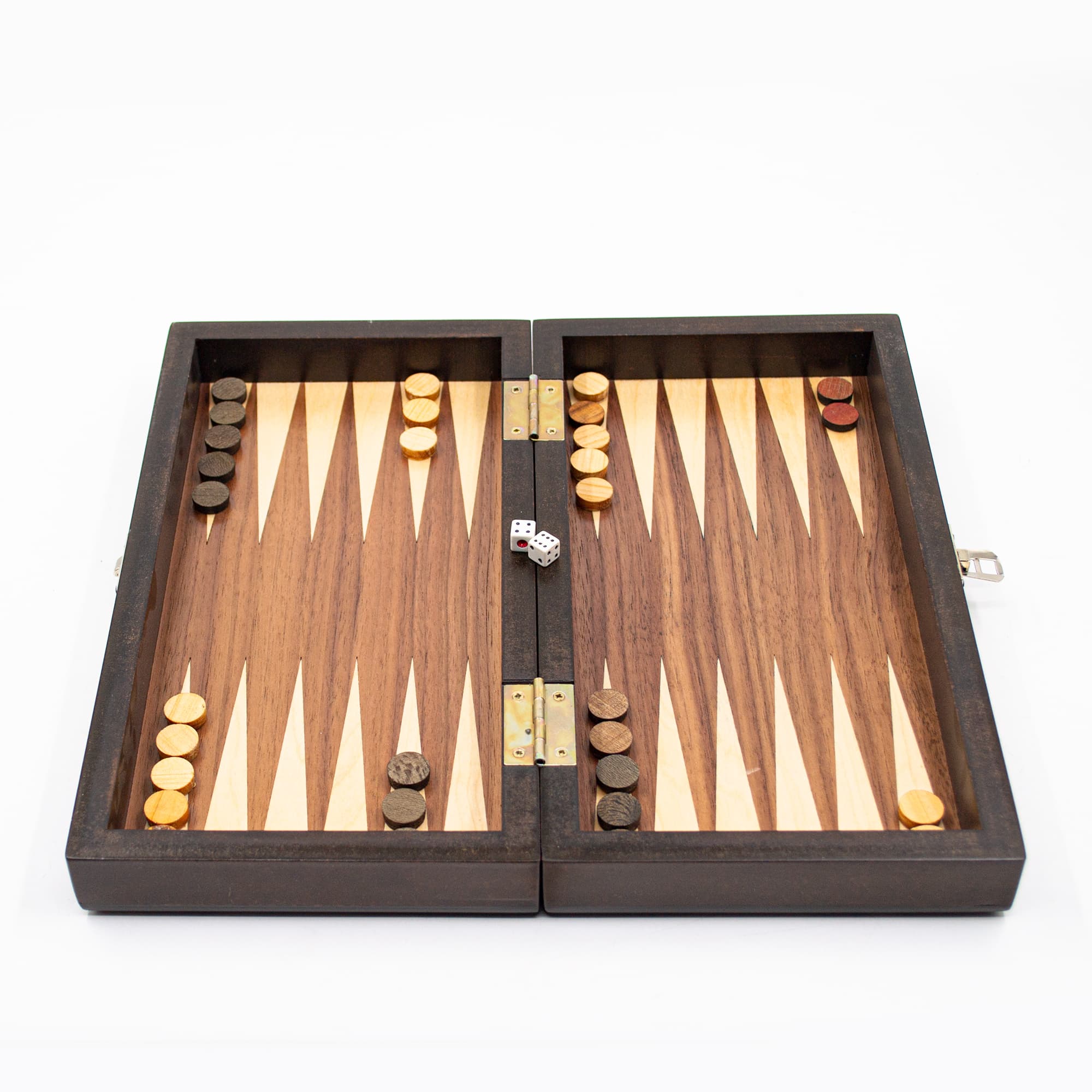 Personalized Walnut Backgammon Personalization CT28 - Küçük Görsel 9