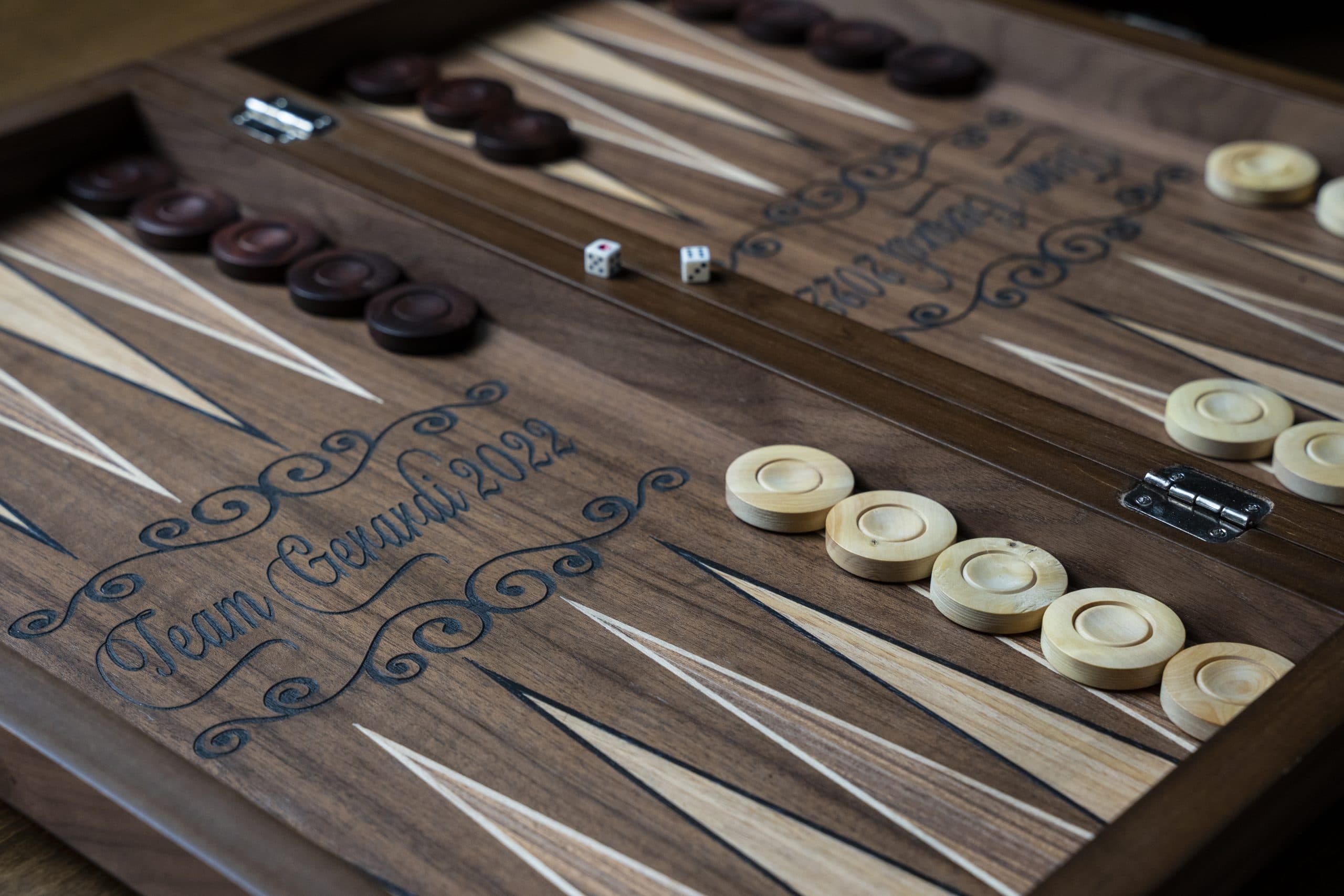 El İşçiliği Ceviz Tavla Kişiselleştirme CT50 - Görsel 2