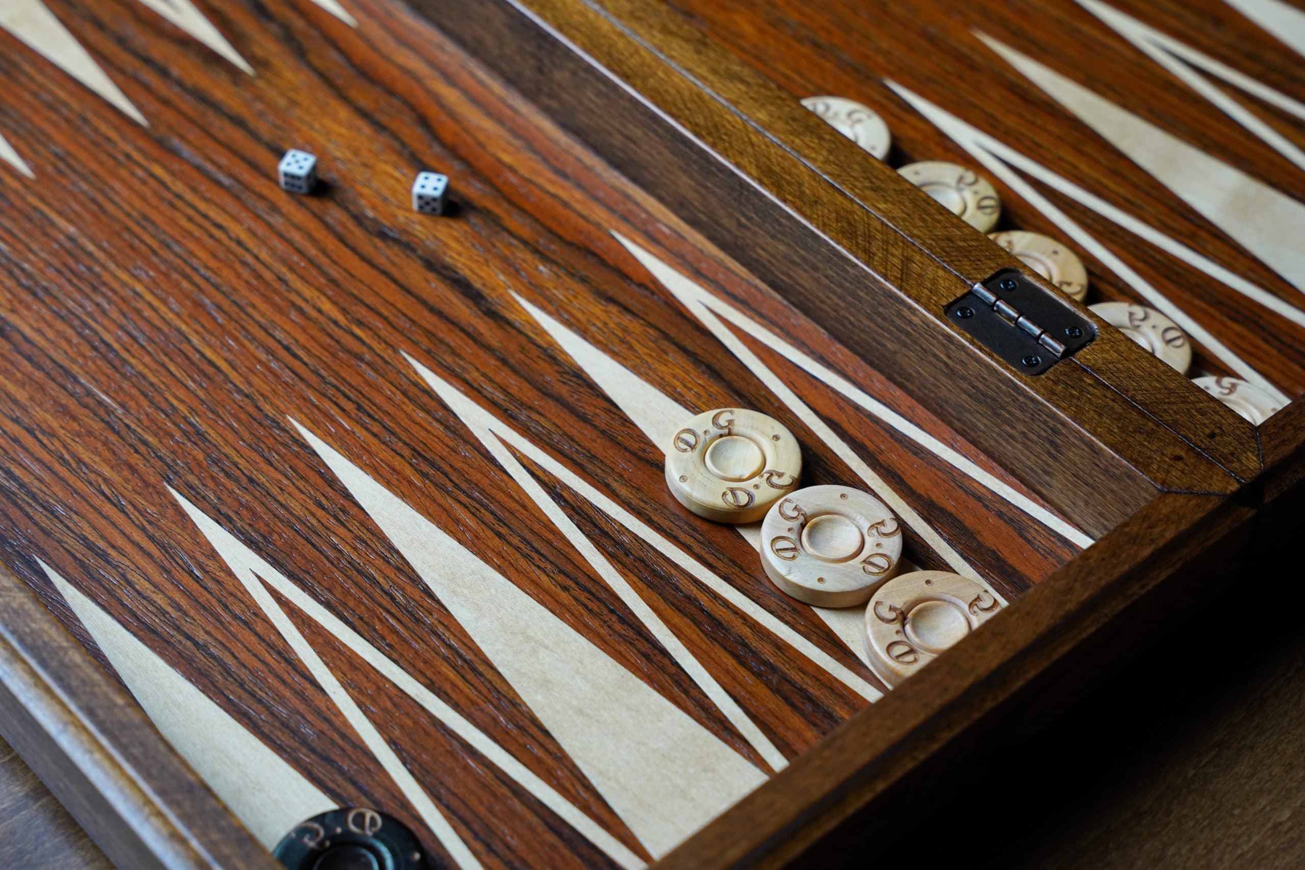 Handcrafted Walnut Backgammon Personalization CT50 - Küçük Görsel 10