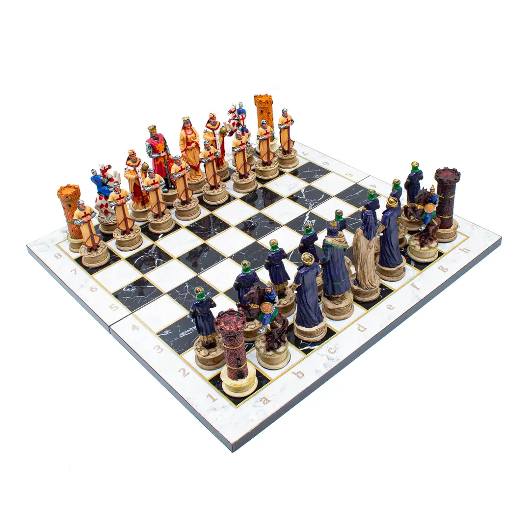 Ottoman Crusaders Painting Chess MERDUZ44BOSM - Küçük Görsel 5