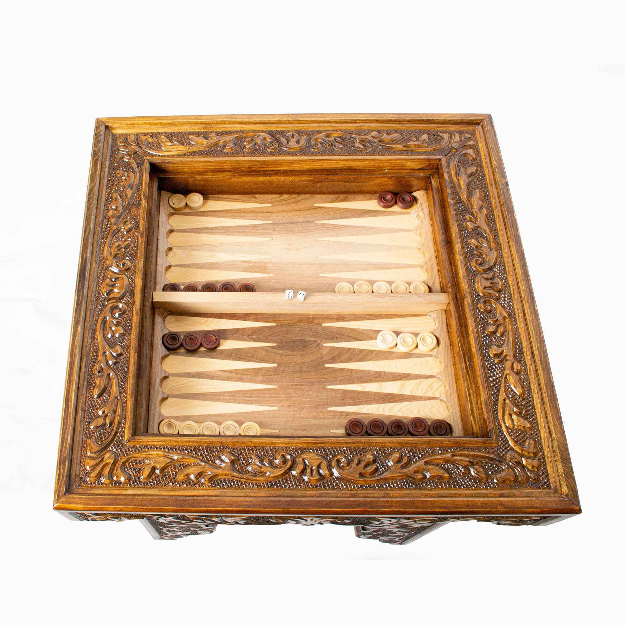 Arada Chess Backgammon Coffee Table MRMAS54 - Küçük Görsel 4