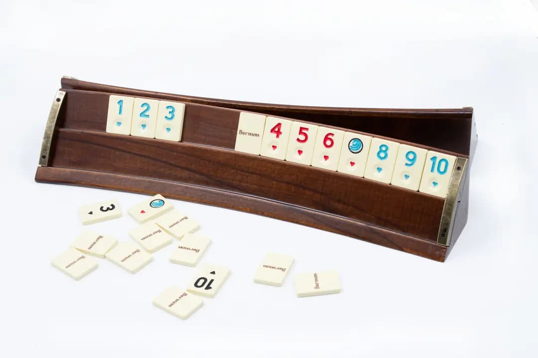 Oval Wooden Okey Backgammon OVLOK50-4- - Küçük Görsel 5