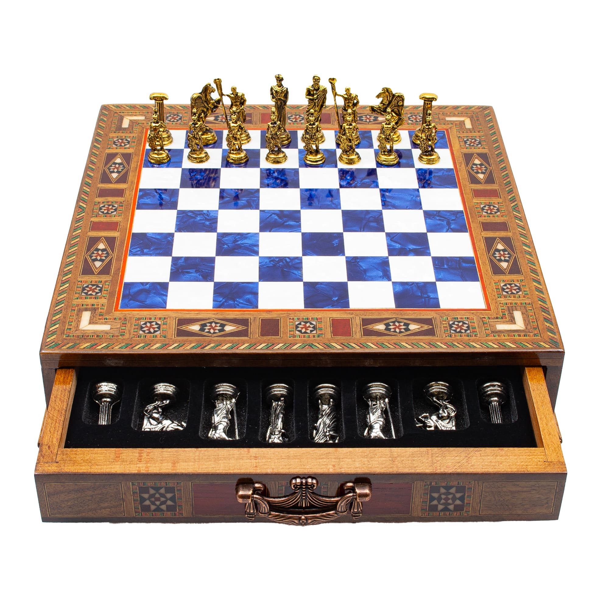 Storage Chess Roman Carved SC38S - 32cm - Mavi Tahta - Görsel 3