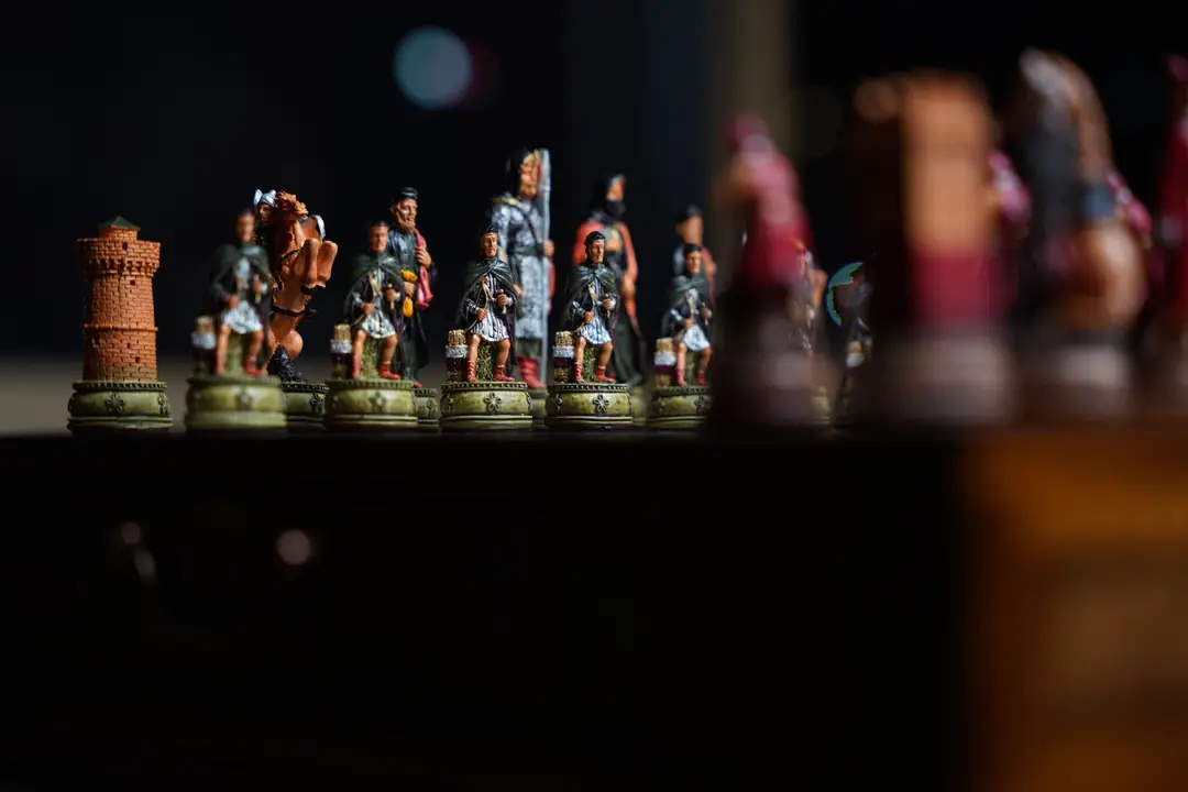 Premium Mosaic Chess Set High Quality Chessboard with Drawers and Hand Painted Chess SC38CAM - Küçük Görsel 7