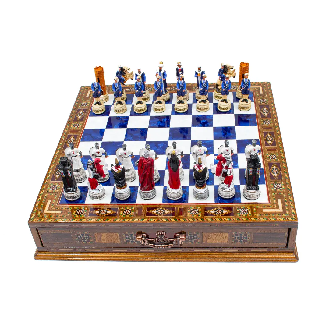 Painted Chess Crusaders Ottoman SC38MOSM - Küçük Görsel 7