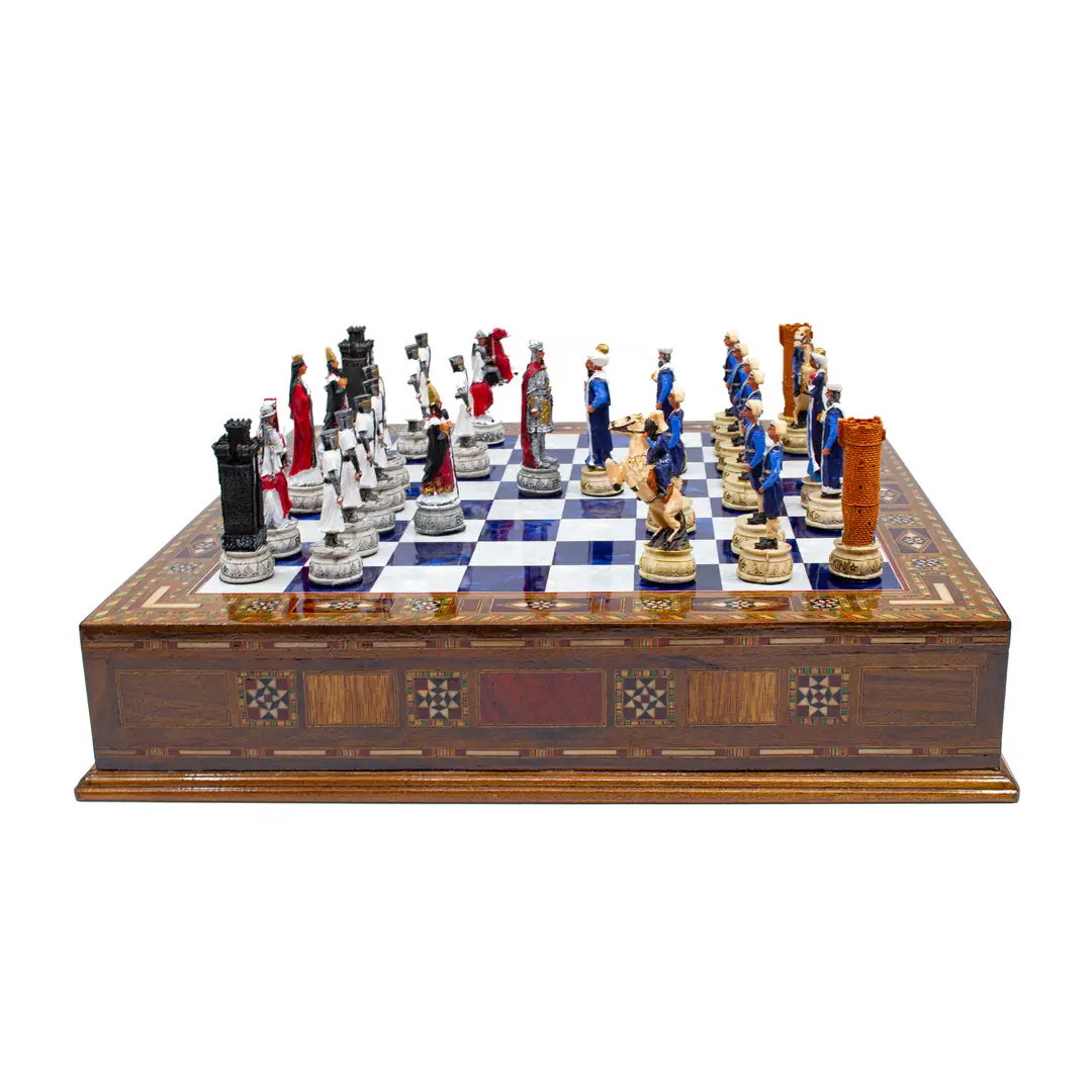 Painted Chess Crusaders Ottoman SC38MOSM - Küçük Görsel 5
