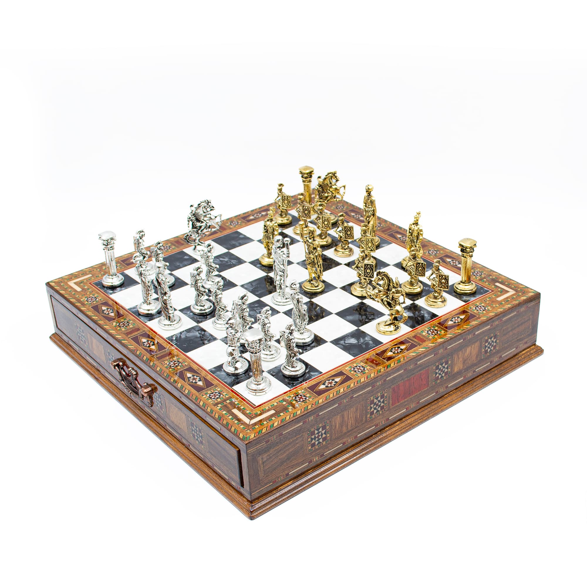 Saklamalı Satranç Roma Oymalı SC38S