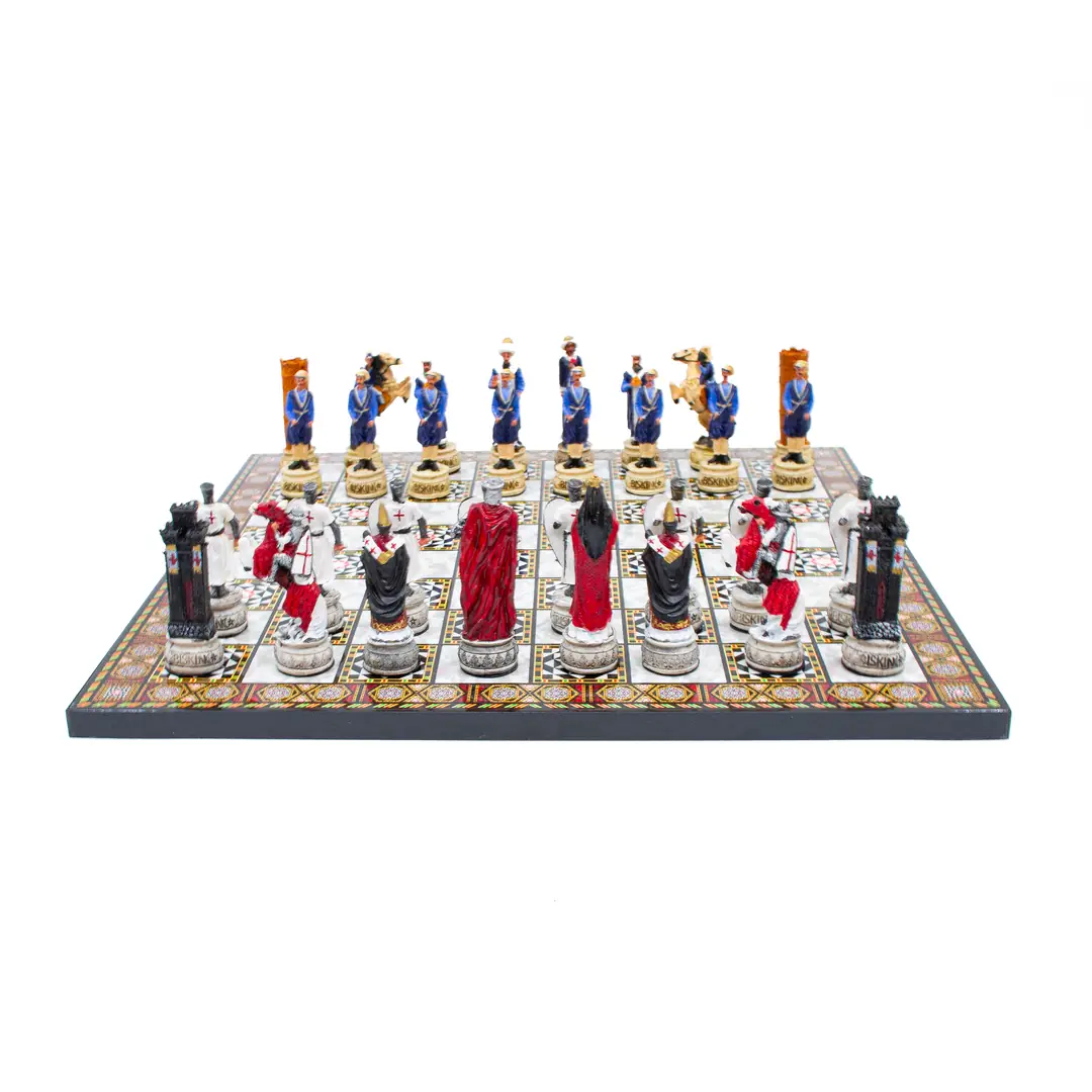 Mosaic Patterned Foldable Chess SEDDEF36OSM - Görsel 2