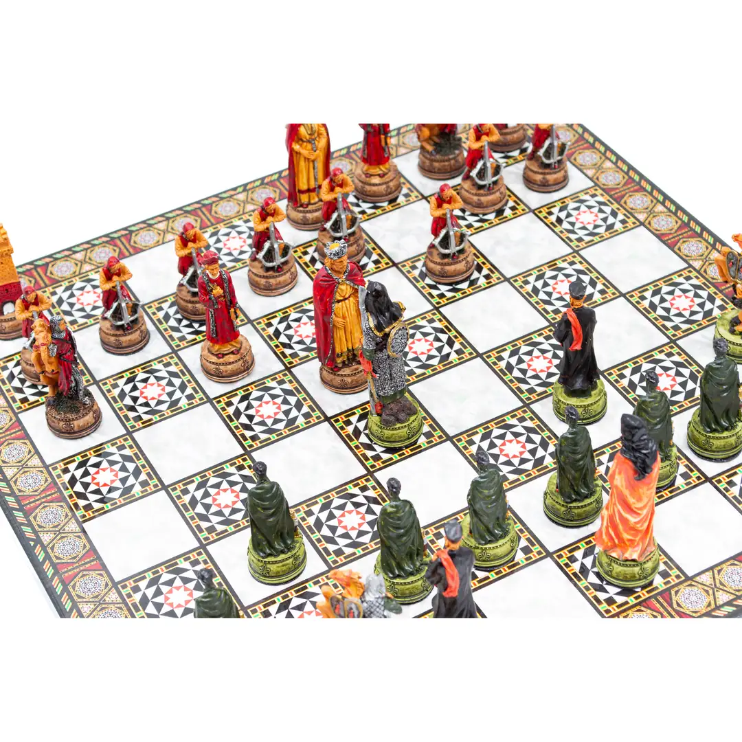 Painting Chess Camelot Medieval SEDEF36CAM - Küçük Görsel 5